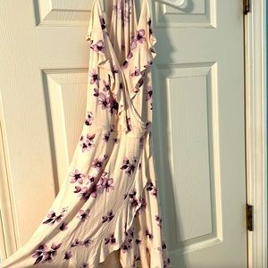 Baby pink dress with flower print